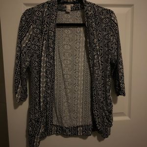 Tribal print cardigan with pockets